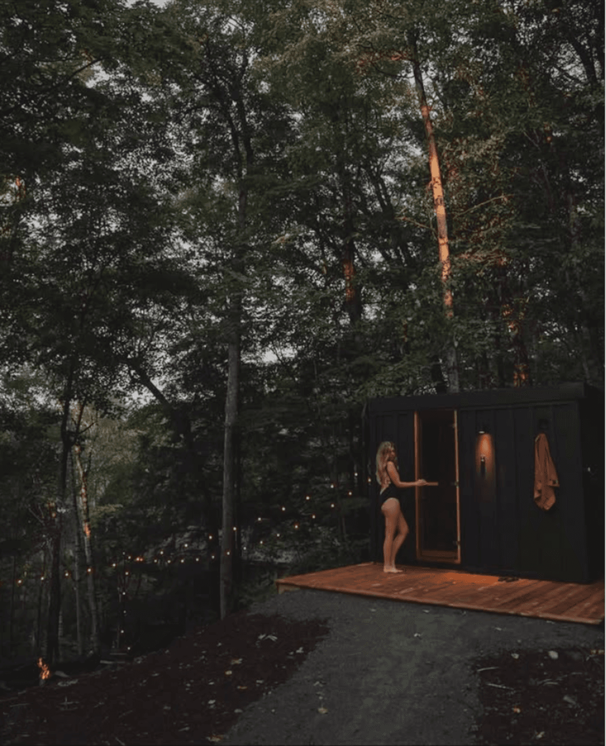 Whistler Sauna Co cabin in the forest
